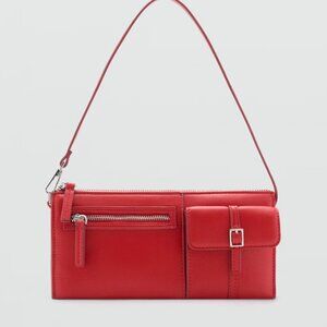 MANGO Red Pockets Detail Mini Shoulder Bag/NWT